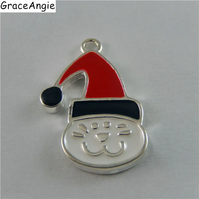

5pcs/pack Christmas Cat Enamel Alloy Bracelet Charms Necklace Pendant Cute Baby Gift Handmade Jewelry Findings 21*12*2mm 50653