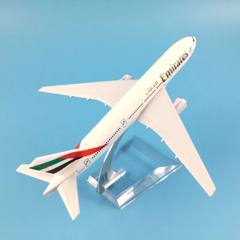 Модель самолета из металлического сплава 16 см авиакомпании Emirates модель Боинг 777