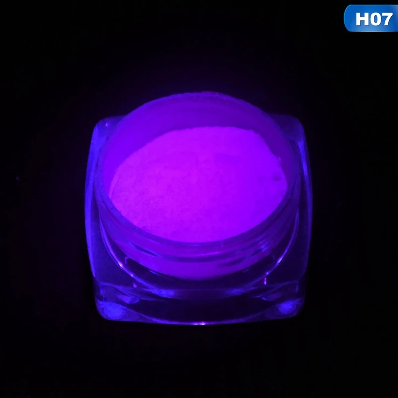 Маникюрный салон 1 чехол для дизайна ногтей флуоресцентный люминесцентный Блестящий кончик порошок песок светящийся в темноте 3D салонные ногти DIY дизайн