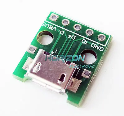 

Female 2.54mm MICRO USB to DIP 5-Pin Pinboard 5Pin Pinboard Adaptor