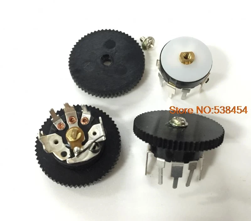 10PCS 12 rotary dial potentiometer switch with switch 50K trackwheel