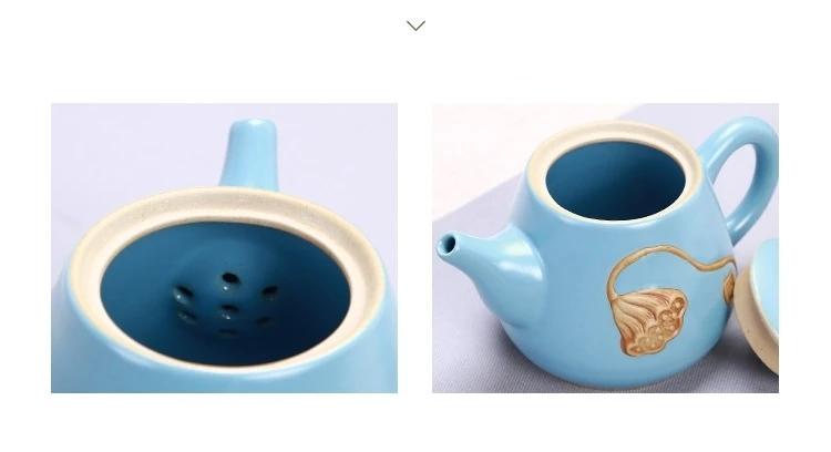 Soffe Lotus Pottery портативный китайский чайный набор, 3 чашки, керамический костяной фарфор, Gaiwan Kong Fu, чайный горшок, набор с коробкой, органайзер для чая