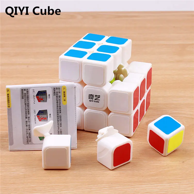 QIYI 3x3x3 магические кубики наклейки парус Головоломка Куб Профессиональный 3 на 3 скорости cubo magico развивающие игрушки Монтессори для детей