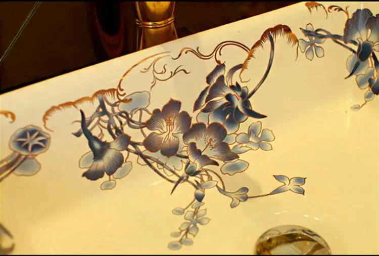 5 формы художественный фарфор овальной и прямоугольной столешницы Lavabo Ванная комната раковина умывальник
