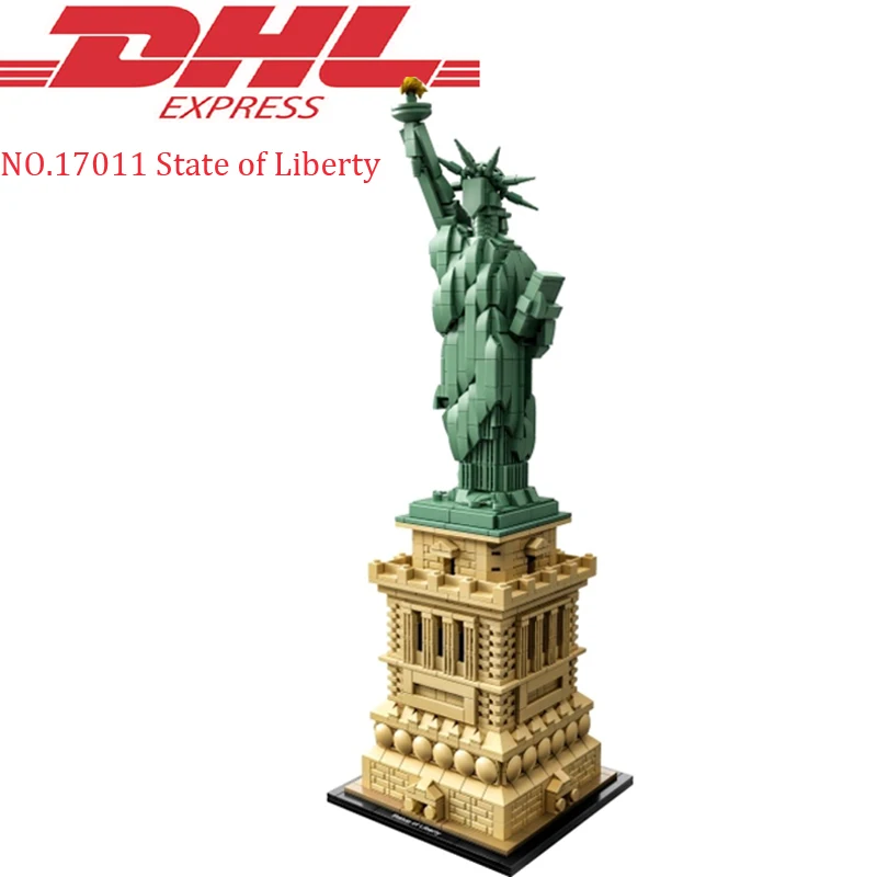 

Lepin 17011 1887Pcs Architecture USA State of Liberty Model Building Kits Blocks Bricks Toys For Children Gift Compatible 21042