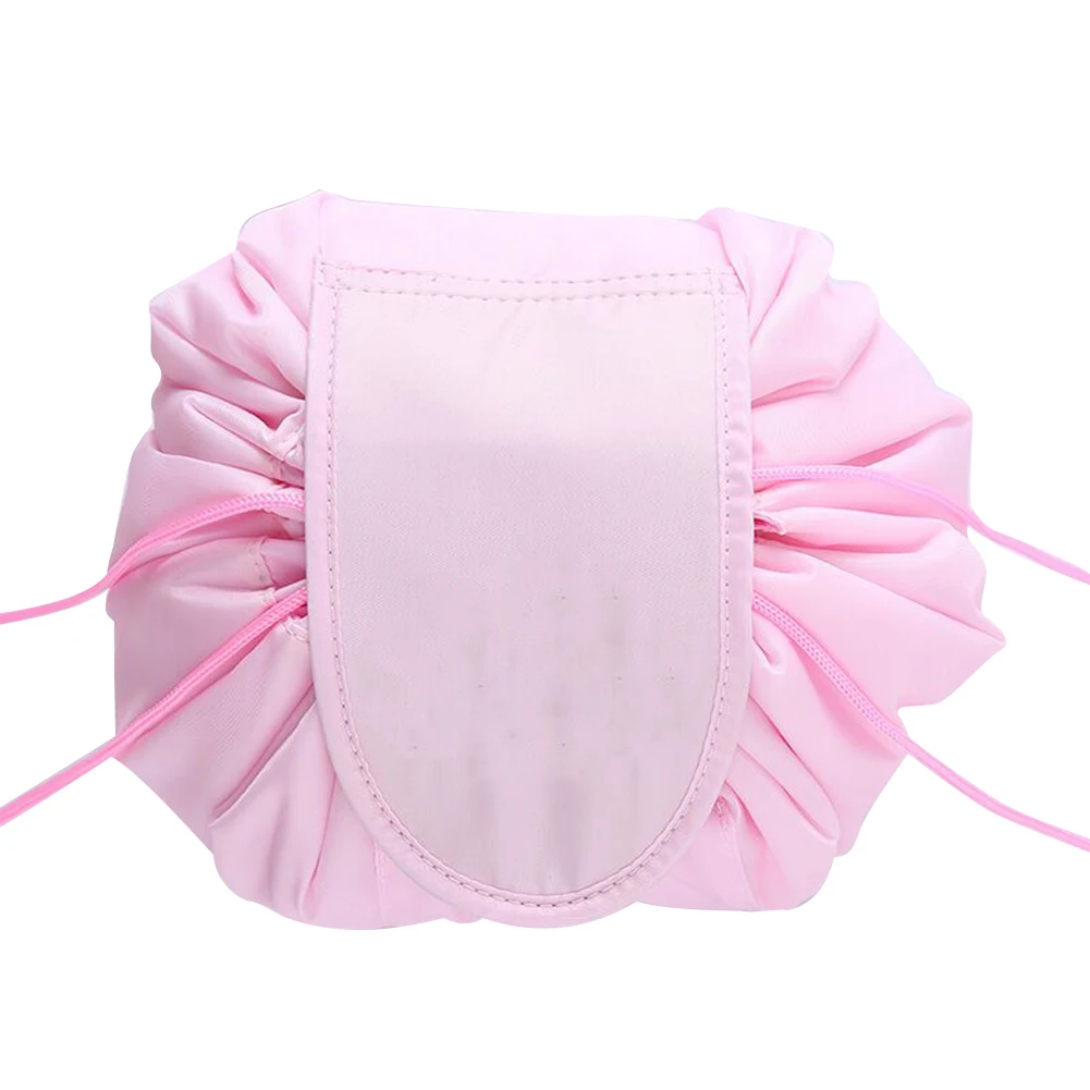 Косметичка с принтом, профессиональный чехол для макияжа на шнурке, Женский дорожный органайзер для макияжа, сумка для хранения, набор для мытья туалетных принадлежностей - Цвет: pink