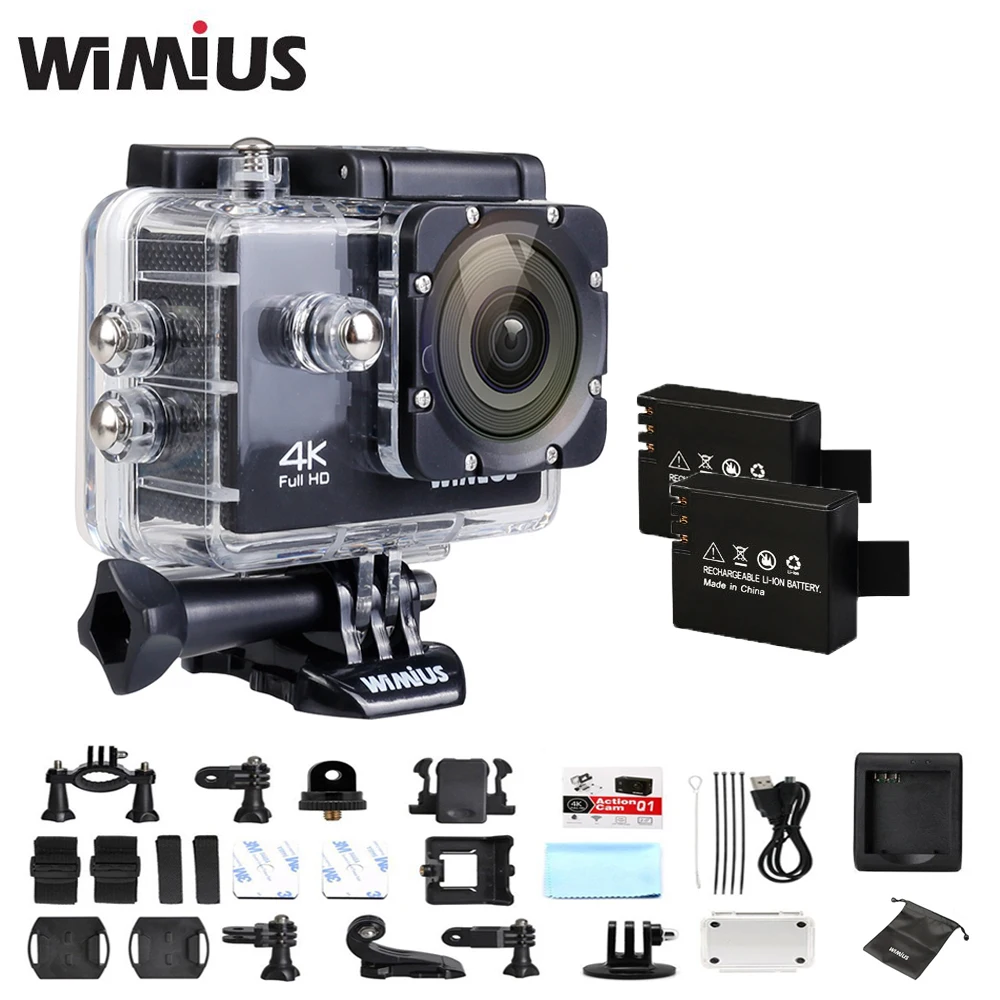 Wimius Wifi Action Camera 4K 30fps Sports Ultra HD 1080P 60fps 16MP