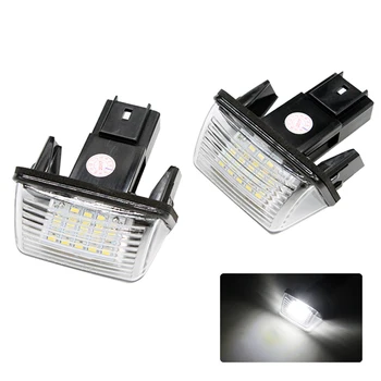 

HAUSNN 2Pcs/Set LED Number License Plate Lights for Citroen C3 C4 C5 C6 XSARA BERLINGO SAXO PICASSO