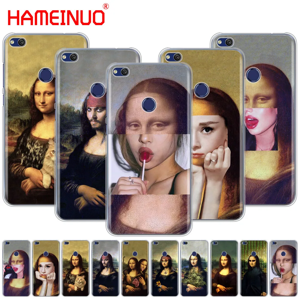

HAMEINUO mona lisa Pattern Cover phone Case for huawei Ascend P7 P8 P9 P10 P20 lite plus pro G9 G8 G7 2017