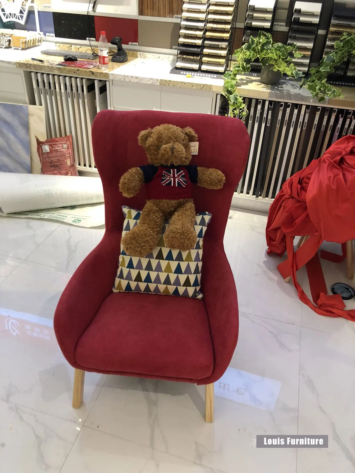 Луи Мода Гостиная стулья скандинавские один простой современный ткань отель Досуг тигр размер бытовой
