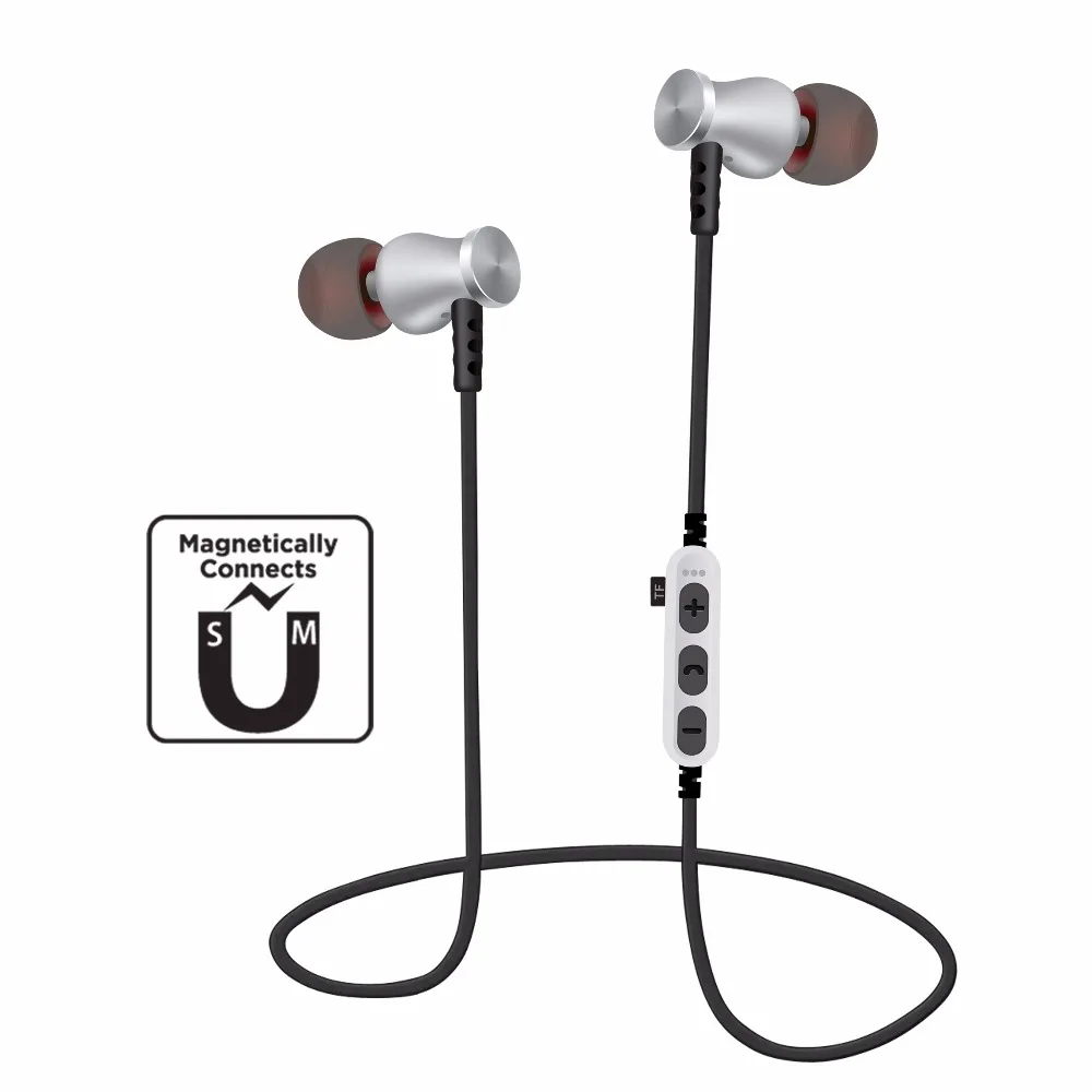 SMILYOU T5 Magnet Sport In Ear Bluetooth Earphone Handsfree Stereo Headset Wireless Earphones with Mic for xiaomi iPhone 7 8 X R