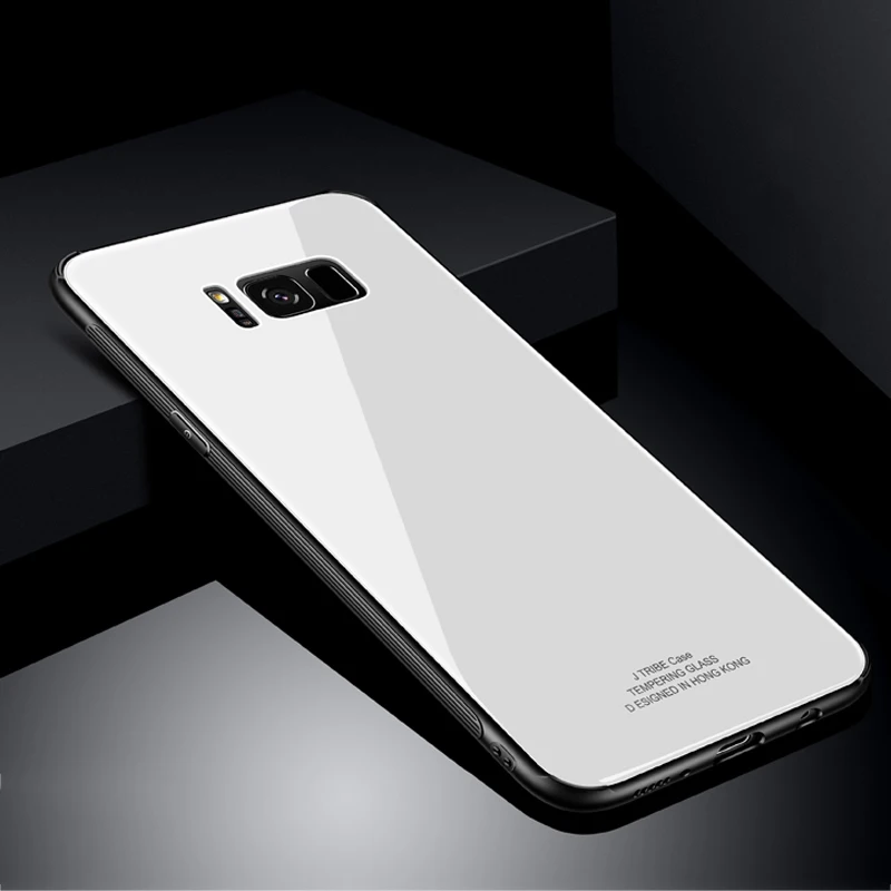 Закаленное стекло + противоскользящая рамка из ТПУ для Samsung S8 Galaxy Plus защитный