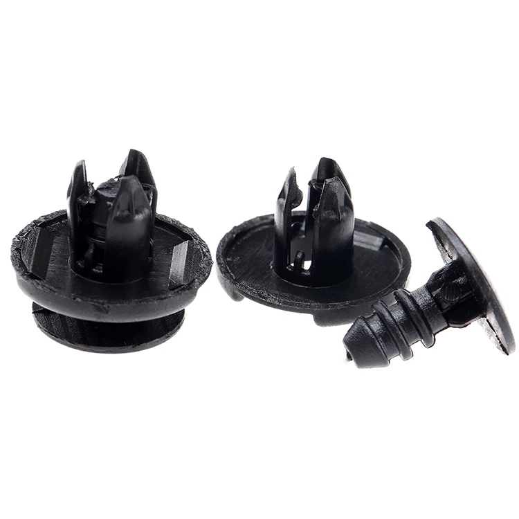 50 Pcs Auto Bumper Fastener 8mm Dia Hole Black Push Retainer Rivets Clips for Car Automobile