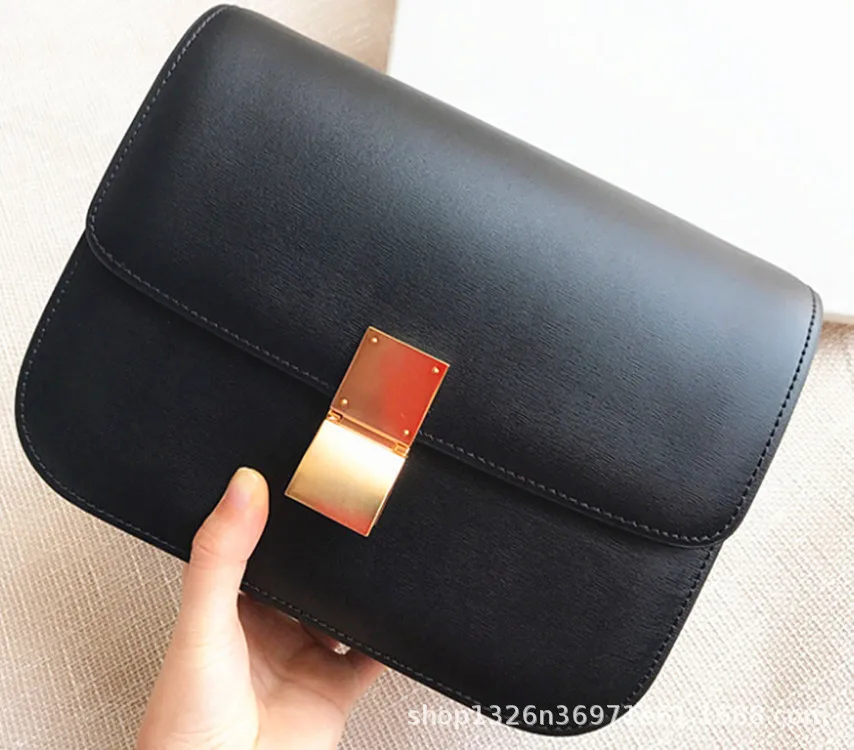

New fashionable single-shoulder oblique Bag Korean version of 100 sets of simple leather lady bag box tofu bag