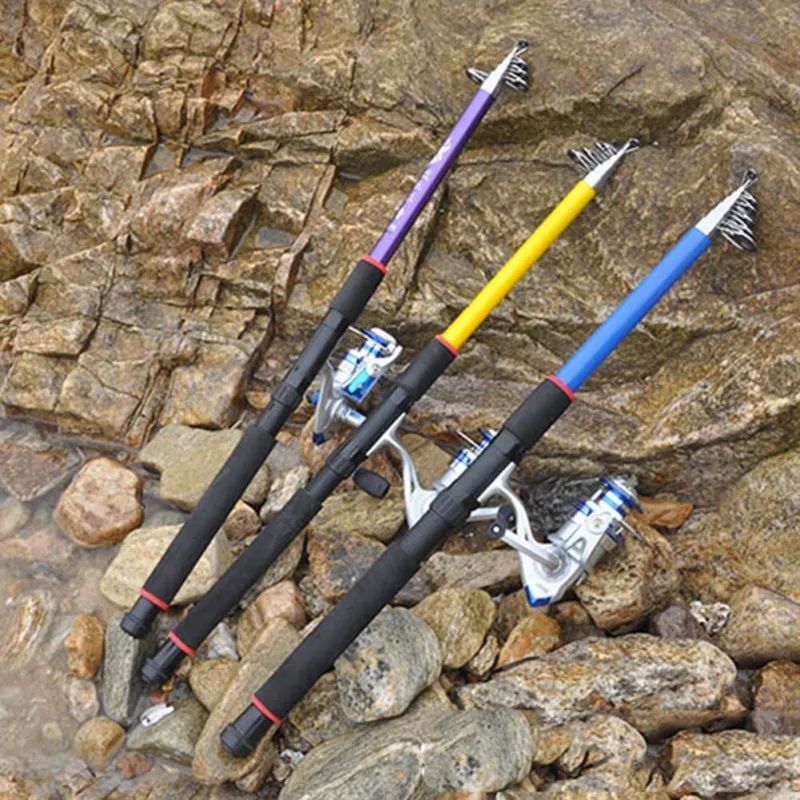 

1pc Fishing Rod Professional Ocean Rods Camping Travel Baitcasting Telescopic Pocket Pen Shape Fishing Rods Random Color