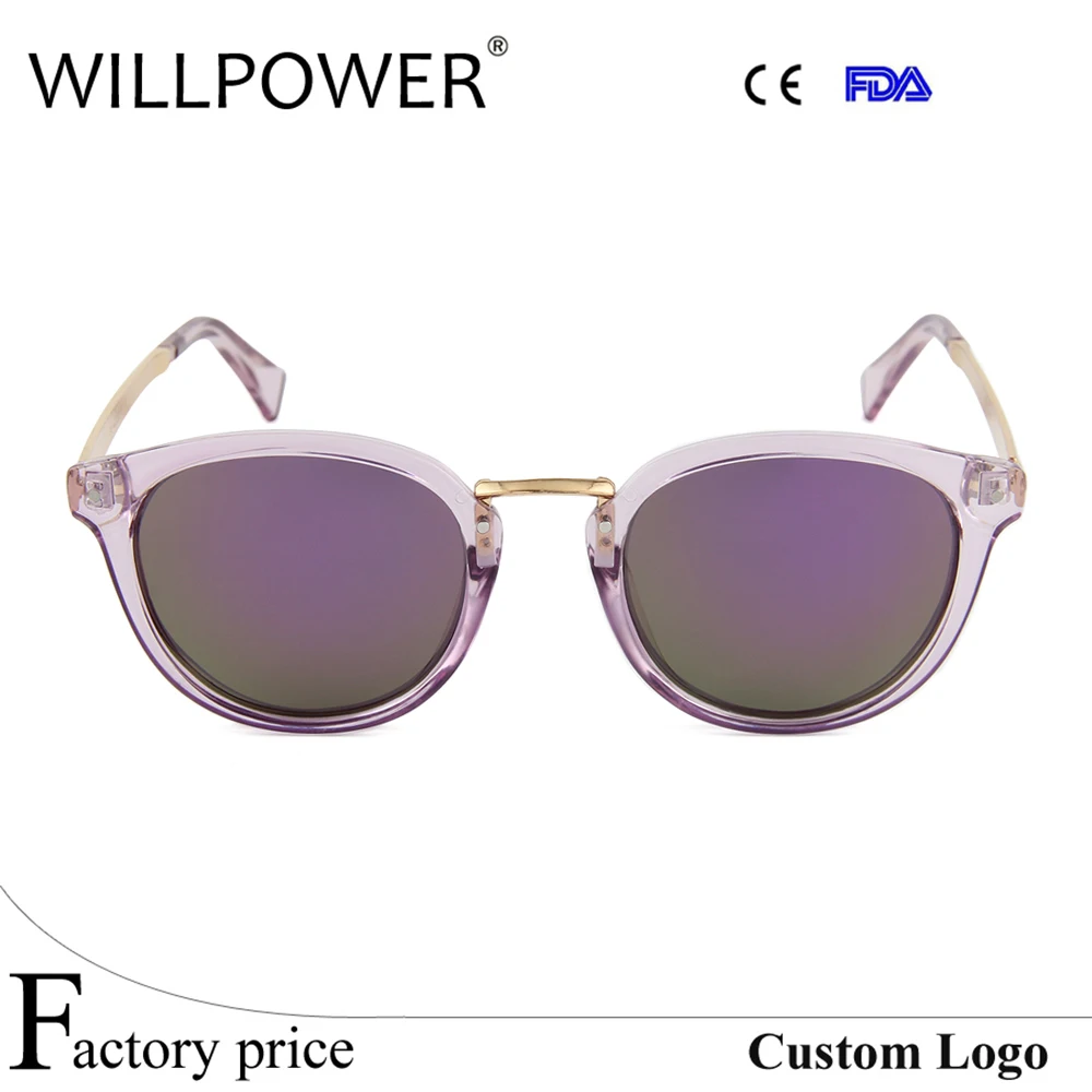 

2017 New Fashion Round Sunglasses Women Superstar Brand Designer Lady purple Mirror Sun Glasses Female