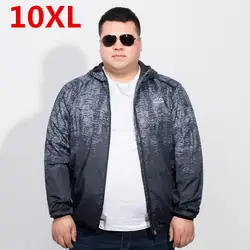 10XL 9XL 8XL Новый Демисезонный Для мужчин s Повседневное камуфляжная куртка с капюшоном Для мужчин большие размеры Одежда Для мужчин ветровка