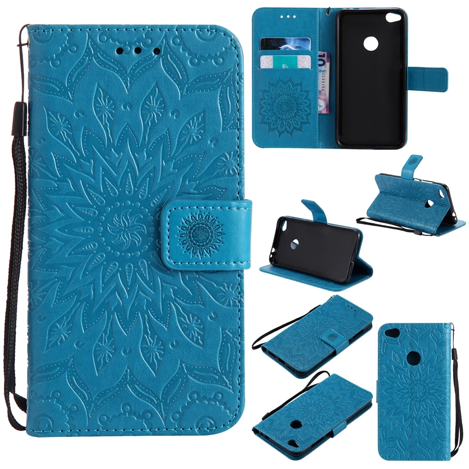 for Ascend P8 P8 lite Coque Luxury PU Leather Emboss 3D flower Stand Flip Soft Silicon Wallet Cover Huawei P8 lite 2017 Case  (3)