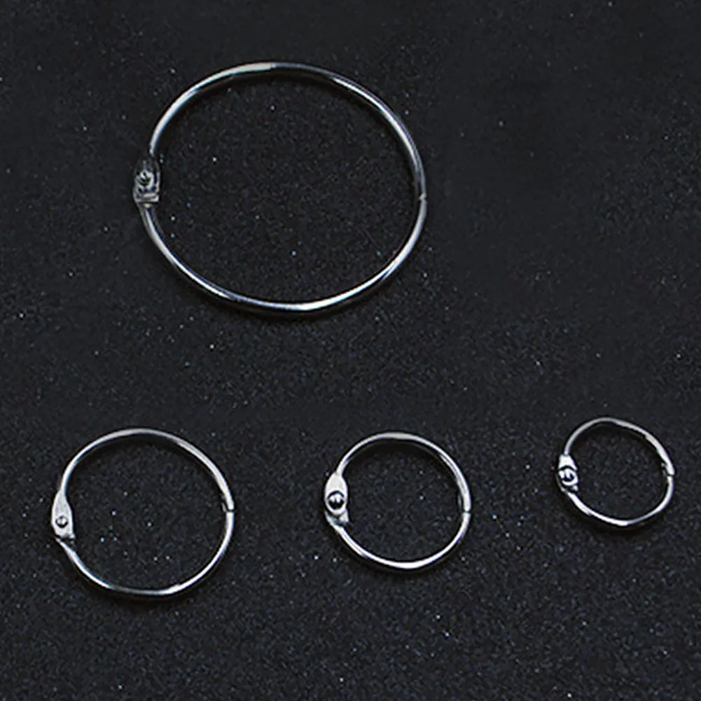 

10pcs Keychain Tools Scrapbook Hinged Rings Split Loose Leaf Craft DIY Metal Photo Album Book Binder