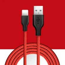 

Mobile Phone Cable for Lightning to USB Cable for iPhone Xs X Max 8 7 6 Plus 6S 5 5S iPad Nylon Sync Data Cable USB Charger Cord