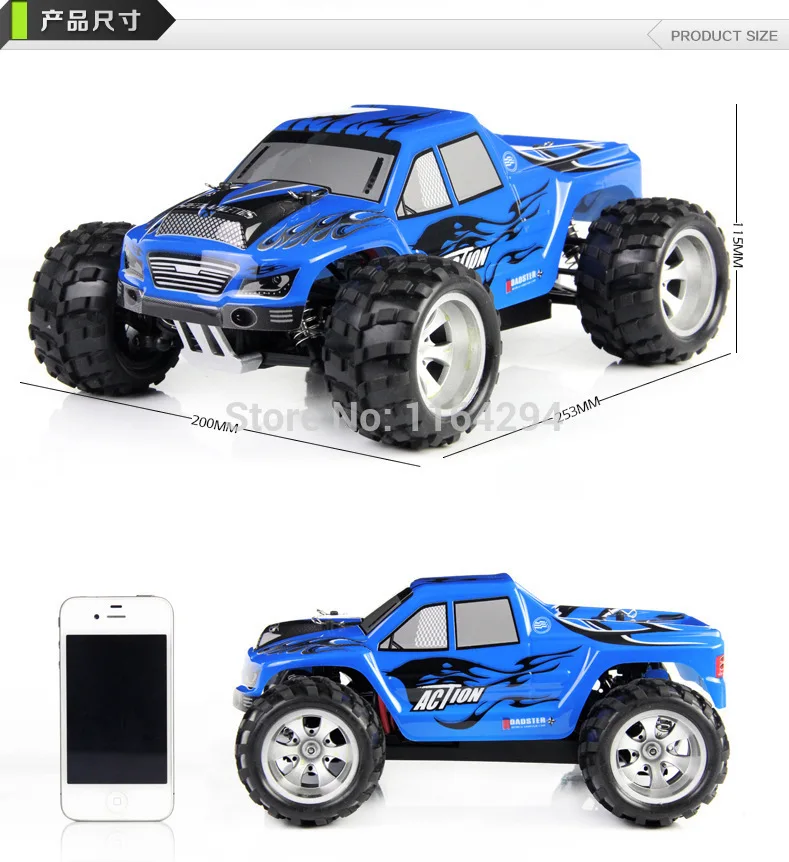 В Россию A979 1:18 полный Весы Дистанционное управление автомобиля RC Monster Truck 4WD RC автомобиль с шок Системы 50 км/ч