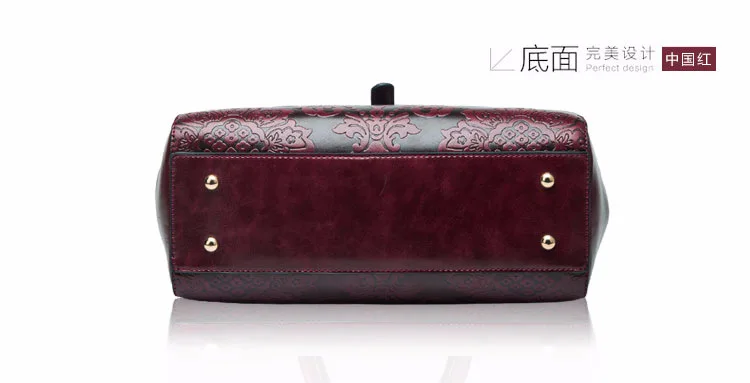 Для женщин сумка натуральная кожа мода сумка элегантные ретро китайский стиль сумки Crossbody Сумка Lady кожаный кошелек