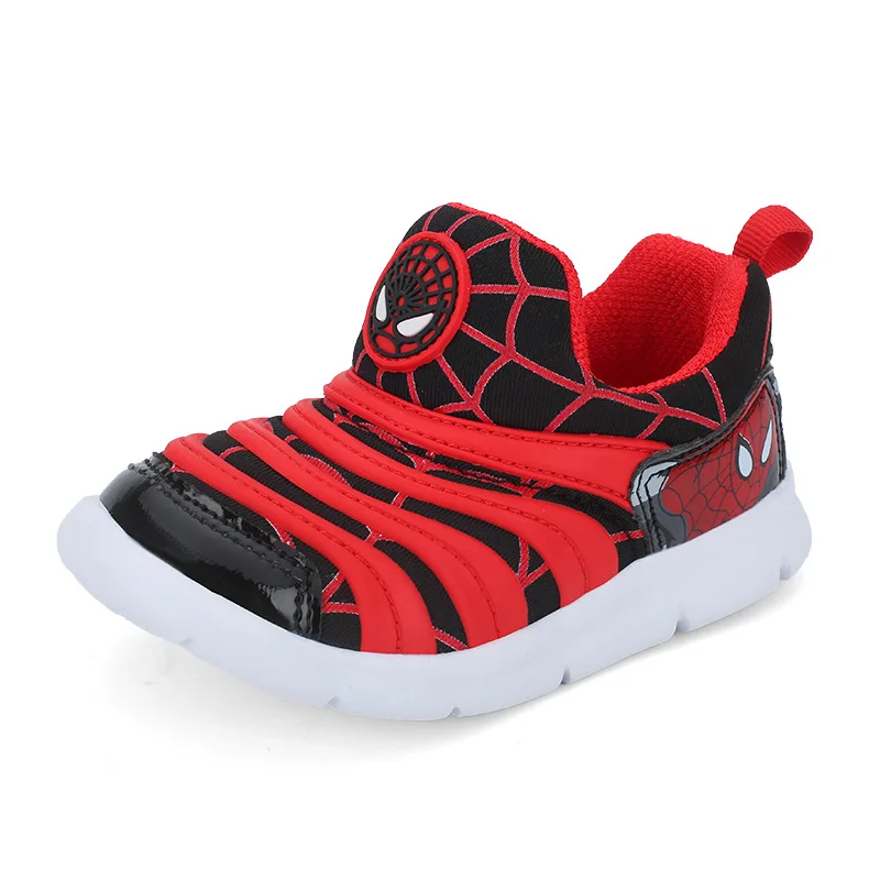 Летняя детская обувь для маленьких мальчиков «Человек-паук», «Капитан Америка», спортивная легкая дышащая повседневная обувь для детей