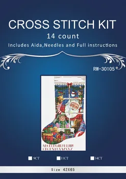 

RW-30105 Santa Claus 06 counted Cross Stitch Cartoon Cross Stitch 11CT14CT Cross-Stitch Kit Handmade Embroidery
