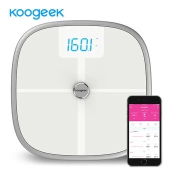

Koogeek Smart Scale FDA Approved Bluetooth Wi-Fi Sync Measures Muscle Bone Mass BMI BMR Fat Weight Body Fat Water Support APP