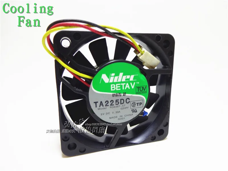 

Free Shipping For Nidec R34487-57, G2HP DC 5V 0.33A, 60x60x15mm 50mm, 3-wire 3-pin connector Server Square Cooling Fan