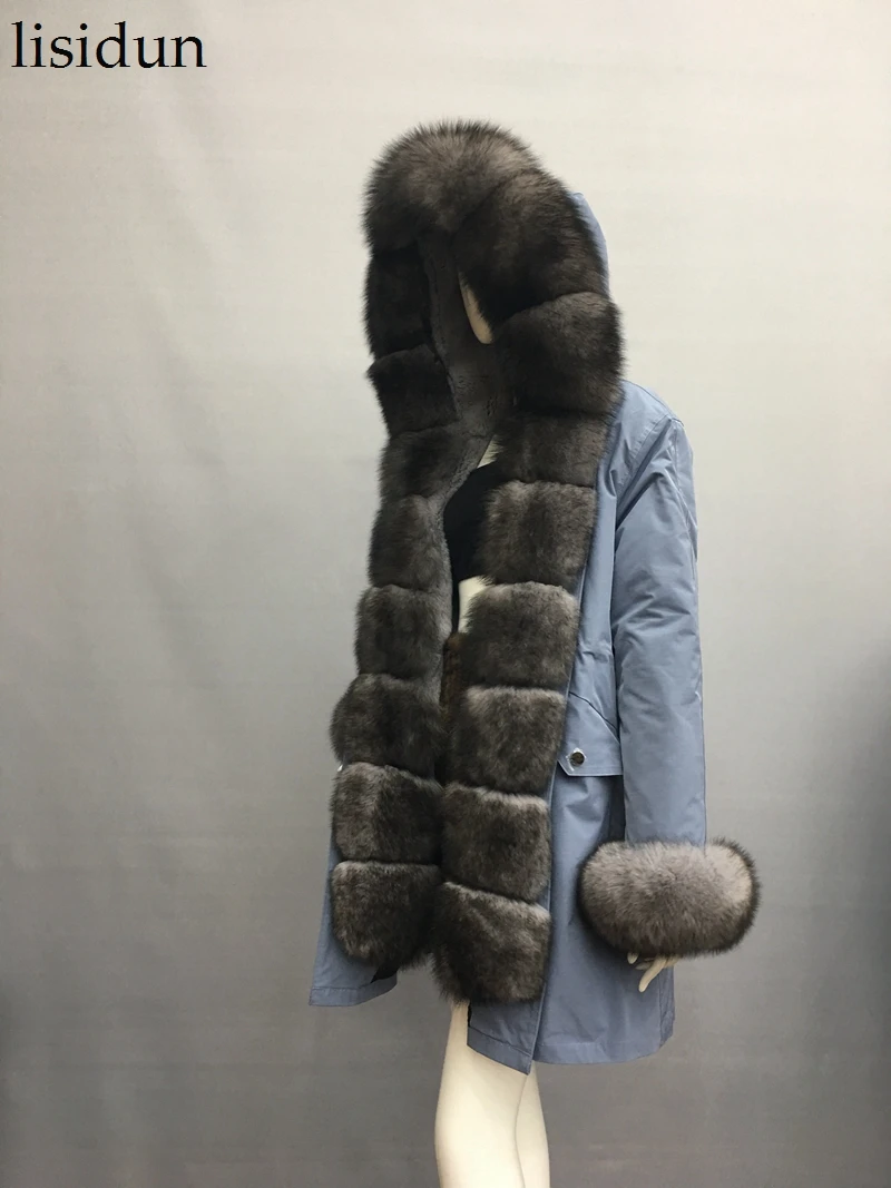 

The New Style of 2019 Overcomes the Natural Fox-Collar Rex Rabbit Inner Gallbladder Winter Warming Fashion Winter Windshield Spe