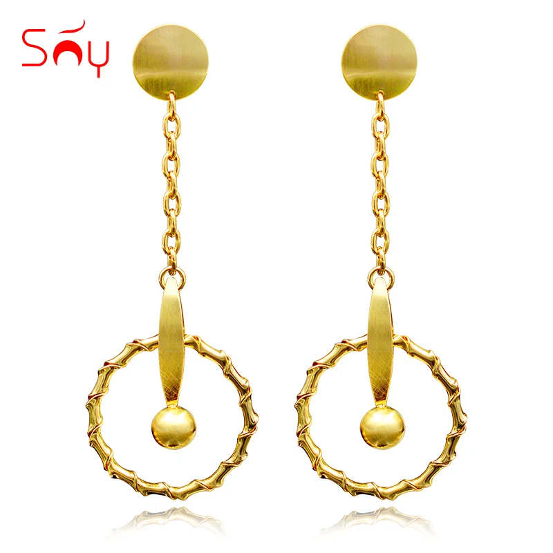 

Sunny Jewelry Long Drop Dangle Earring High Quality Round Fashion Jewelry 2019 For Women For Party Anniversary Wedding Daily