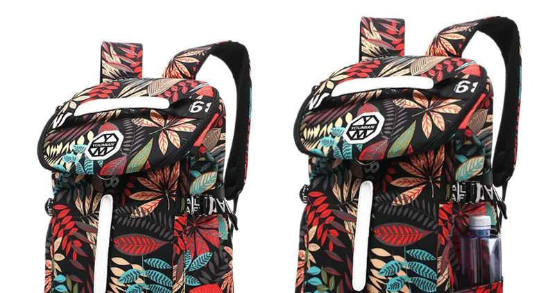 Bolsa de viagem floral 40l conjunto saco
