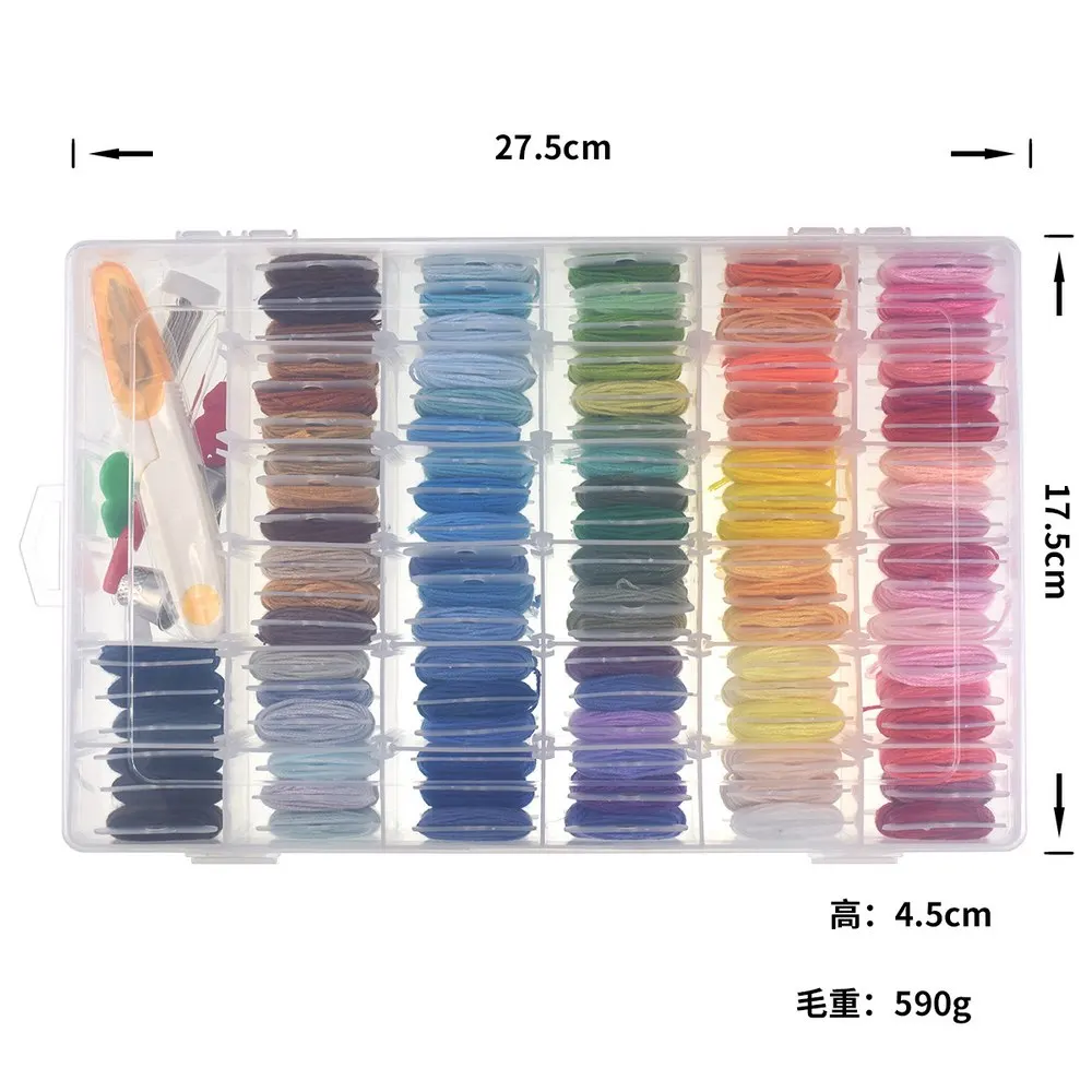 96 цветов портативная коробка для шитья DIY Инструменты для вышивания стеганых нитей для вышивки крестиком набор коробок для дома Органайзер