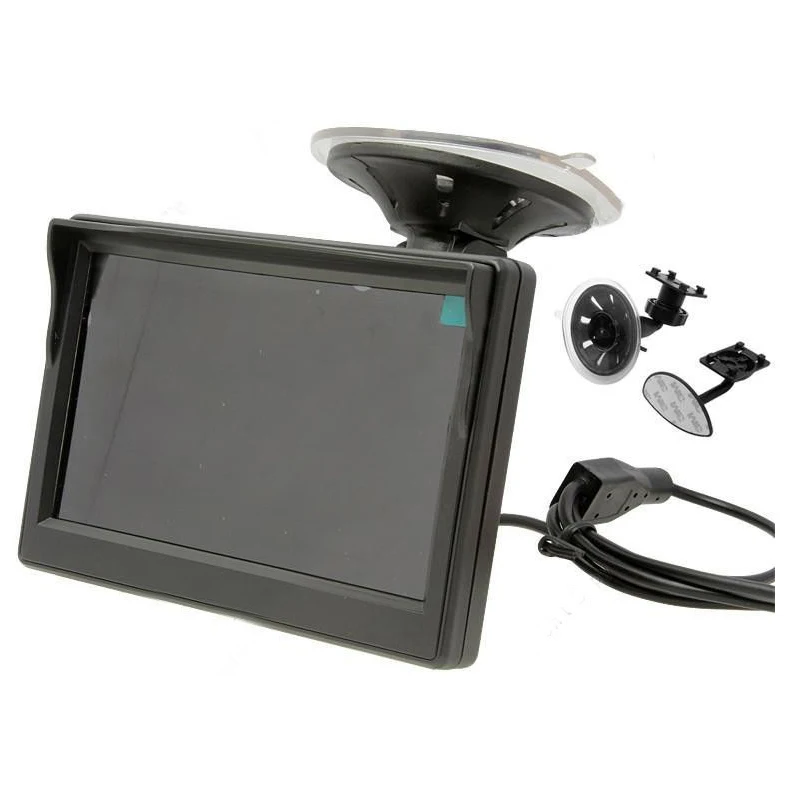 

5 inch car Monitor with 800*480 TFT LCD HD Screen for Car Rear Reverse Rearview Backup Camera Black color