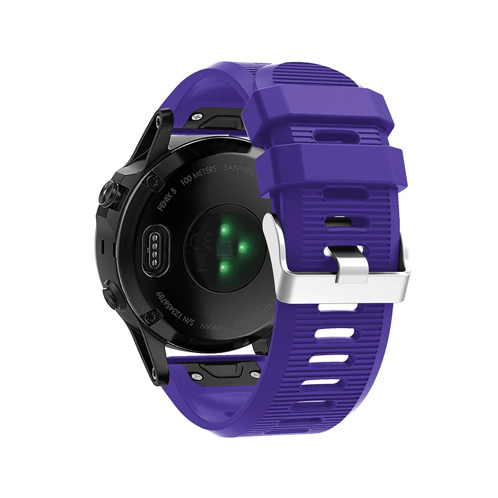 26 мм Сменный силиконовый быстросъемный комплект ремешок для Garmin Fenix 5X для Garmin Fenix 3 3 HR ремешок для часов Easyfit наручные - Цвет ремешка: Purple