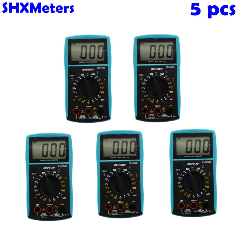 

5pcs 1Lot Free Shipping High Quality Digital LCD Multimeter Voltmeter Ammeter AC DC OHM Volt Tester Test Current