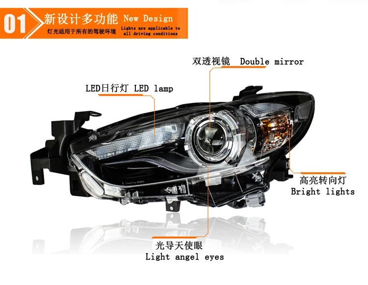 Clearance Car Styling New For Mazda 6 led headlights 2014-2016 Led Mazda Atenza head lamp Angel eye led drl HID KIT Bi-Xenon Lens low beam 10 Clearance Car Styling New For Mazda 6 led headlights 2014-2016 Led Mazda Atenza head lamp Angel eye led drl HID KIT Bi-Xenon Lens low beam 10