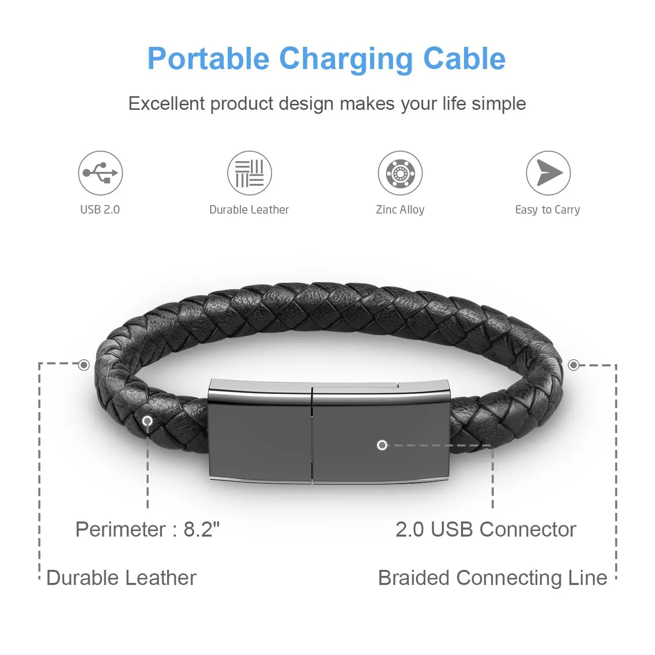 Открытый Портативный кожаный Мини Micro USB браслет зарядное устройство данных зарядный кабель синхронизации для iPhone6 6s Android type-C телефонный кабель