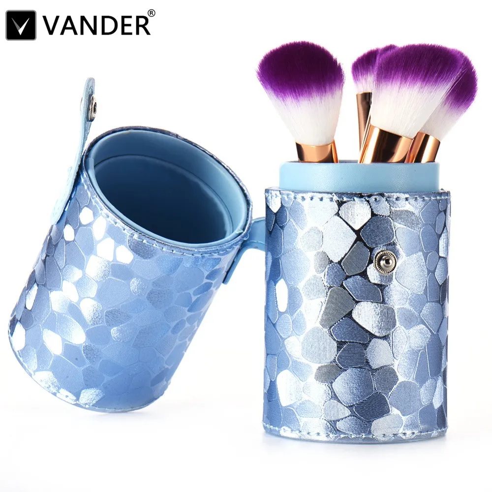 Mermaid color Leather Makeup Brushes Brushes Pen Holder case empty