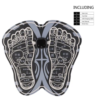 

Ems Foot Mat Foot Massager Pad Acupoints Pulse Mat Relieve Muscle Stimulator Fatigue Stress Health Care