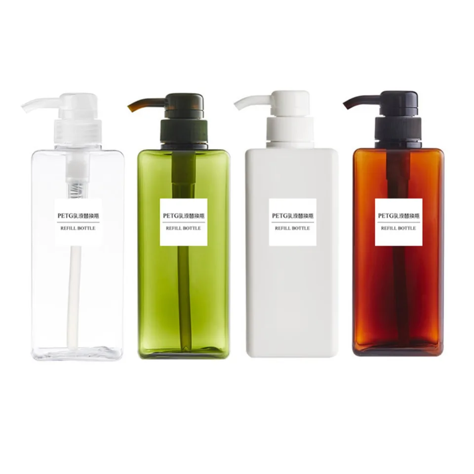 Refillable Bottles Lotion Container Large Pump Plastic Shampoo