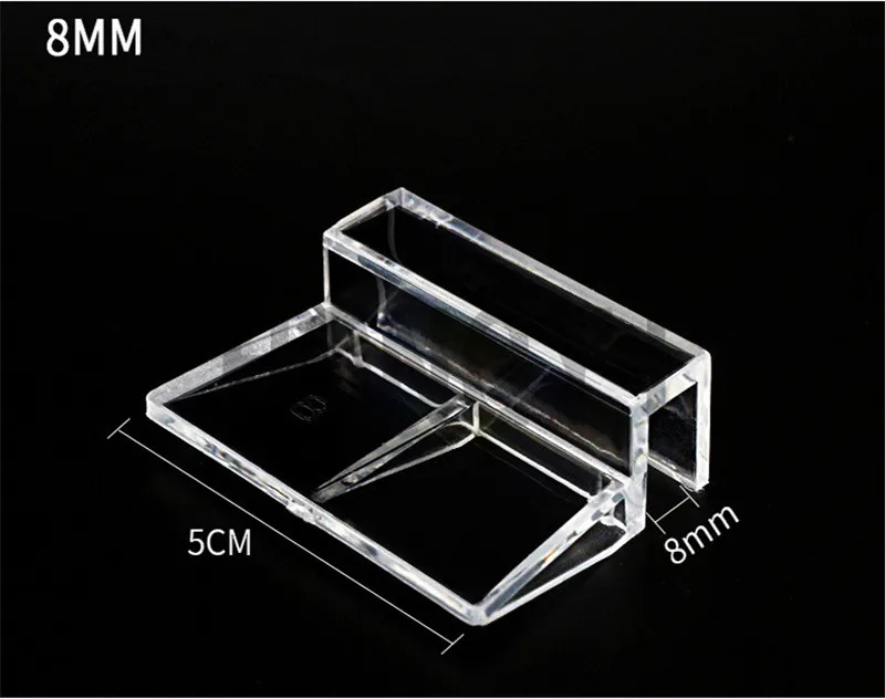 HONGYI/4 шт. акриловый аквариум кронштейн аквариум крышка Кронштейн Крышка поддержка полки fish tank поставки 6 мм/8 мм/ 10 мм/12 мм - Цвет: 8mm