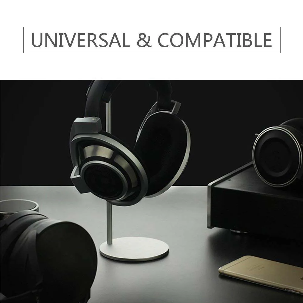 JINSERTA Headphone Holder Aluminum Fashion Design Headphones Stand Headset Desktop Stand Hanger with Solid Base