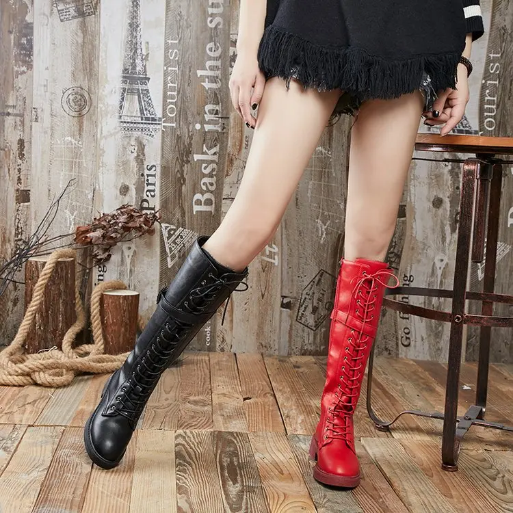 

knee high boots heels black boots ladies long booties 2018 woman winter women shoes snowboots shoes bottes femmes botas mujer