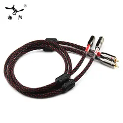 Yyaudio Canare L-4E6S HiFi RCA кабель SPDIF цифровой аудио кабель/утолщенные стенки Budweiser RCA кабель ж/Dual магнитные кольцо