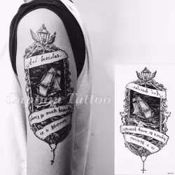 1 шт. Поддельные Черный Магия бутылки тело временные татуировки руку назад ног искусства волк лес тату-наклейка Водонепроницаемый