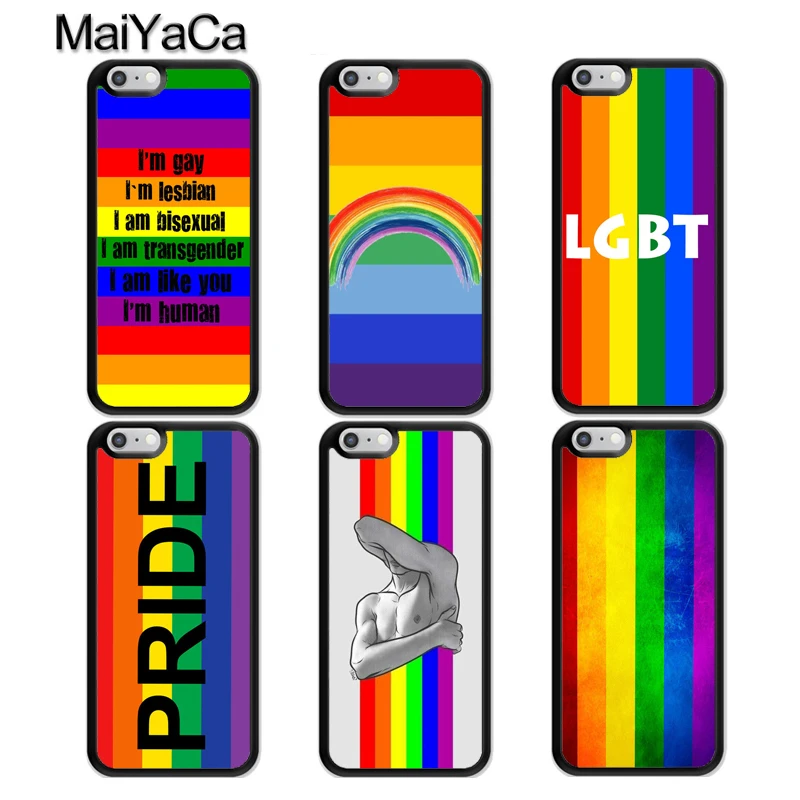 

MaiYaCa Rainbow LGBT Flag Pride Case For iphone 11 Pro MAX X XR XS MAX 6 6S 7 8 Plus 5 5S TPU Back Cover Fundas