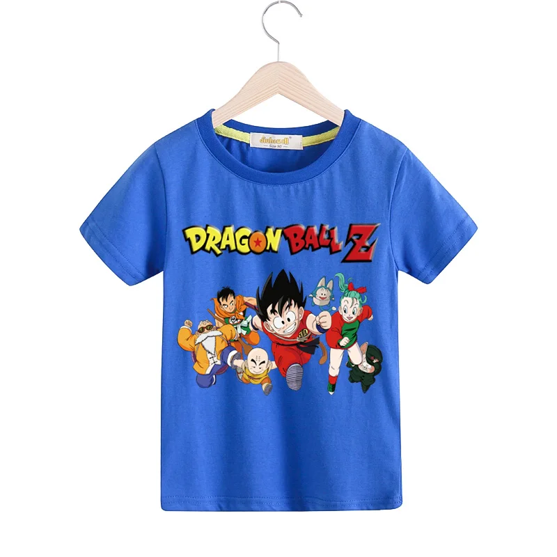 

2018 Boy Girls 3D Cartoon Dragon Ball Z Print T-shirt For Kids Clothing Children Short Sleeve Goku Cotton Tee Tops Clothes TX044
