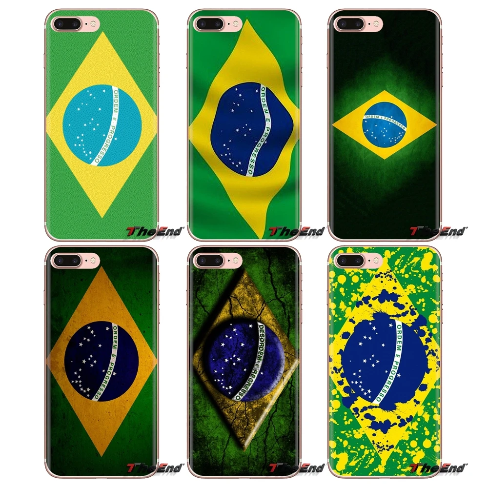 Transparent Soft TPU Case Brazilian Flag Brazil National For Huawei Mate Honor 4C 5C 5X 6X 7 7A 7C 8 9 10 8C 8X 20 Lite Pro |